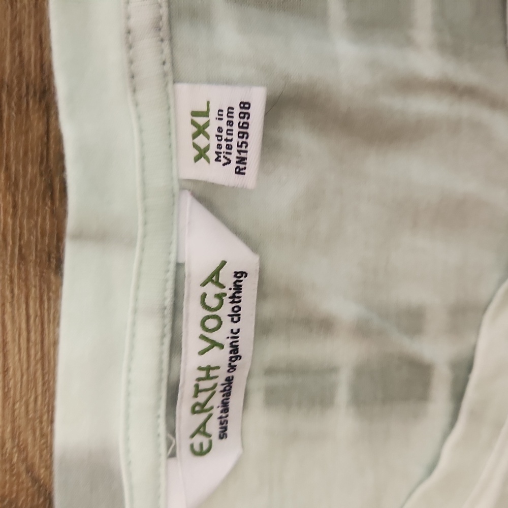 ♻️Earth Yoga Tie Front Tie‎ Dye Shirt Sleeve Tee Sz XXL - Picture 3 of 4